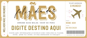 Voucher Viagem de Avião Dia das Mães Ed.- #161-MD: Voucher Viagem de Avião Dia das Mães Ed.- #161-MD