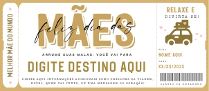 Voucher Dia das Mães Ed.- Viagem Surpresa 20x9cm - #192-MD: Voucher Dia das Mães Ed.- Viagem Surpresa 20x9cm - #192-MD