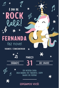 Unicórnio Rock Star 10x15cm - #498 design preview