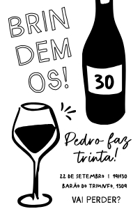 Convite Brindemos - 10x15cm - #343 design preview