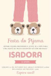 Convite Festa do Pijama - #398: Convite Festa do Pijama - #398