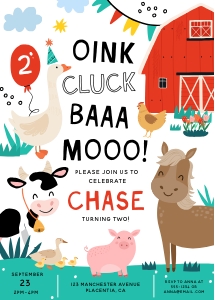 Barnyard Invitation - 5x7" - #332 design preview