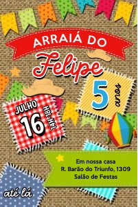 Convite Aniversário Festa Junina - #1991 design preview