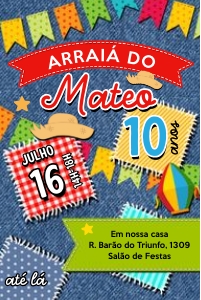 Convite Aniversário Festa Junina - #1991-1 design preview