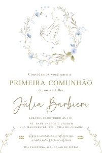 Convite Primeira Comunhão - PC012 design preview