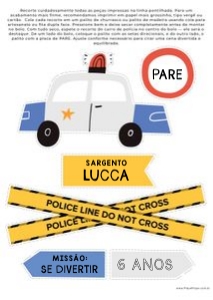 A4 - Topo de Bolo Polícia #336P-CT design preview