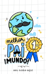 Melhor Pai do Mundo Tag - TG564: Tag Melhor Pai do Mundo Editável para Imprimir