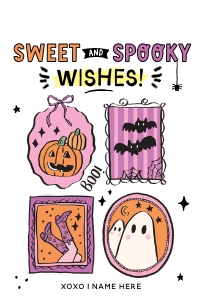 Cozy Halloween Gift Tag - TG566-1: Sweet and Spooky Wishes Gift Tags Printable