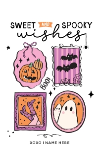 Cozy Halloween Gift Tag - TG566: Cozy Halloween Gift Tag - TG566