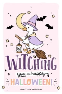 Witching a Happy Halloween Goose Tag - TG576: Witching a Happy Halloween Goose Tag - TG576