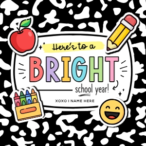 Bright School Year tag - TG580 design preview