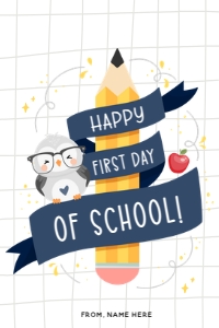 Happy First Day Gift Tag - TG584 design preview