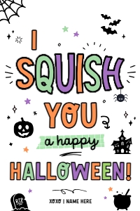 I Squish you a Happy Halloween Tag - TG590: I Squish you a Happy Halloween Tag - TG590