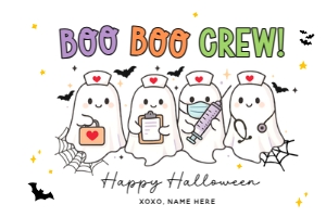 Boo Boo Crew  Halloween Gift Tag - TG593: Boo Boo Crew  Halloween Gift Tag - TG593