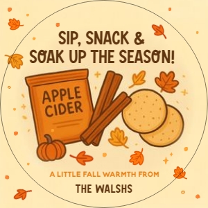 Fall Apple Cider Gift Tag - TG594: Fall Apple Cider Gift Tag - TG594
