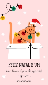 Tag de Natal Gatos - TG596: Tag de Natal Gatos - TG596
