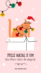 Tag de Natal Gatos - TG596 design preview