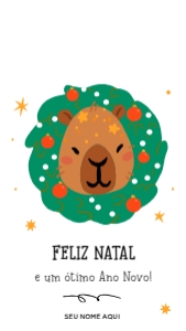 Tag de Natal Capivara - TG597: Tag de Natal Capivara - TG597