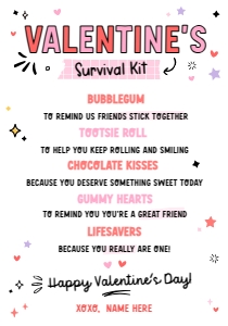 Valentine's Survival Kit Tag - TG615 design preview
