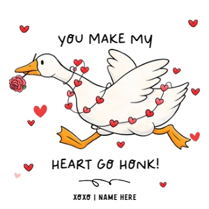 Goose Valentines Day Gift Tag - TG616 design preview