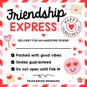 Friendship Labels 3x3" - Compatible w/ Avery 94101 labels - TG623 design preview