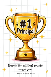 #1 Principal Gift Tag - TG647: #1 Principal Gift Tag - TG647