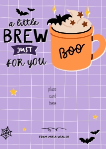 Halloween Coffee Gift Card Holder - X069 design preview
