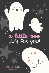 A Little Boo Halloween Gift Tag - TG658 design preview