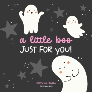 A Little Boo Halloween Round Gift Tag - TG658 design preview