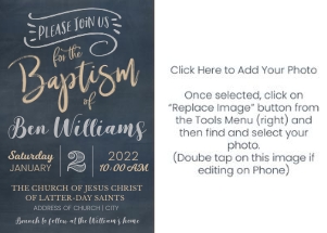Baptism 1 design preview