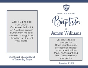 Boy Baptism 7 Program design preview