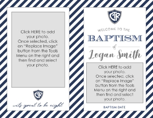 Boy Baptism Program 1 design preview