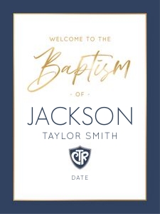 Baptism 10 Welcome 18x24: Baptism 10 Bundle