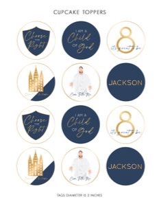 Baptism 10 Cupcake Toppers: Baptism 10 Bundle
