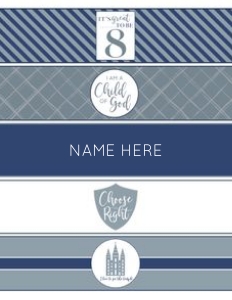 Baptism 9 Water Bottles: Boy Baptism 9 Bundle