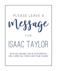 Baptism 9 Leave a Message Sign: Boy Baptism 9 Bundle