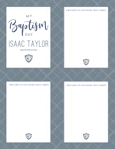 Baptism 9 Notes & Title Page: Boy Baptism 9 Bundle