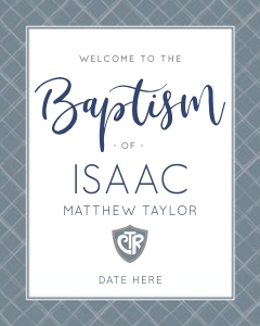 Baptism 9 Sign 8x10: Boy Baptism 9 Bundle