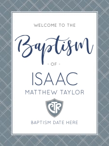 Baptism 9 Sign 18x24: Boy Baptism 9 Bundle