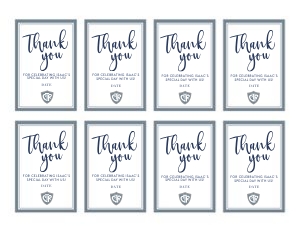 Baptism 9 Thank You: Boy Baptism 9 Bundle