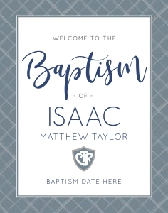 Baptism 9 Sign 11x14: Boy Baptism 9 Bundle