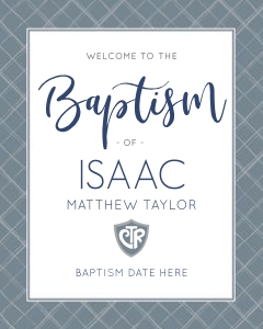 Baptism 9 Sign 16x20: Boy Baptism 9 Bundle
