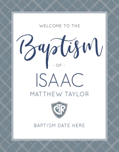Baptism 9 Sign 22x28: Boy Baptism 9 Bundle
