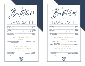 Baptism 10 Program | Half Sheet: Baptism 10 Bundle