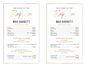 Boy Baptism 13 | 1/2 Sheet Program: Boy Baptism 13 | 1/2 Sheet Program