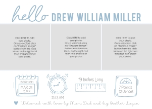 Birth Announcement | Hello Stats: Birth Announcement | Hello Stats
