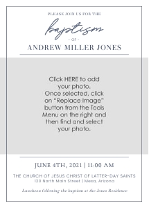 Boy Baptism 15 Invitation design preview