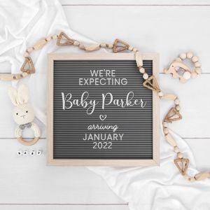 Letterboard Announcement 2_No Sonogram: Letterboard Announcement 2