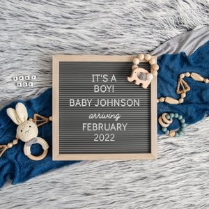 Letterboard Announcement 10_No Sonogram: Letterboard Announcement 10