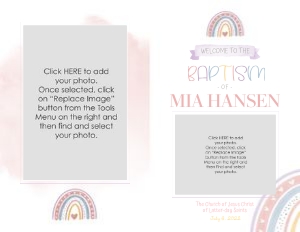 Girl Baptism 3 Program design preview